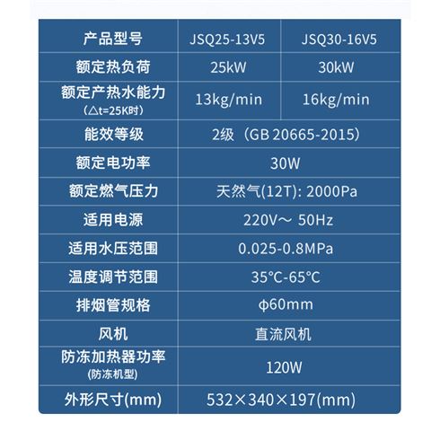 光芒V5静音水伺服系列燃气热水器